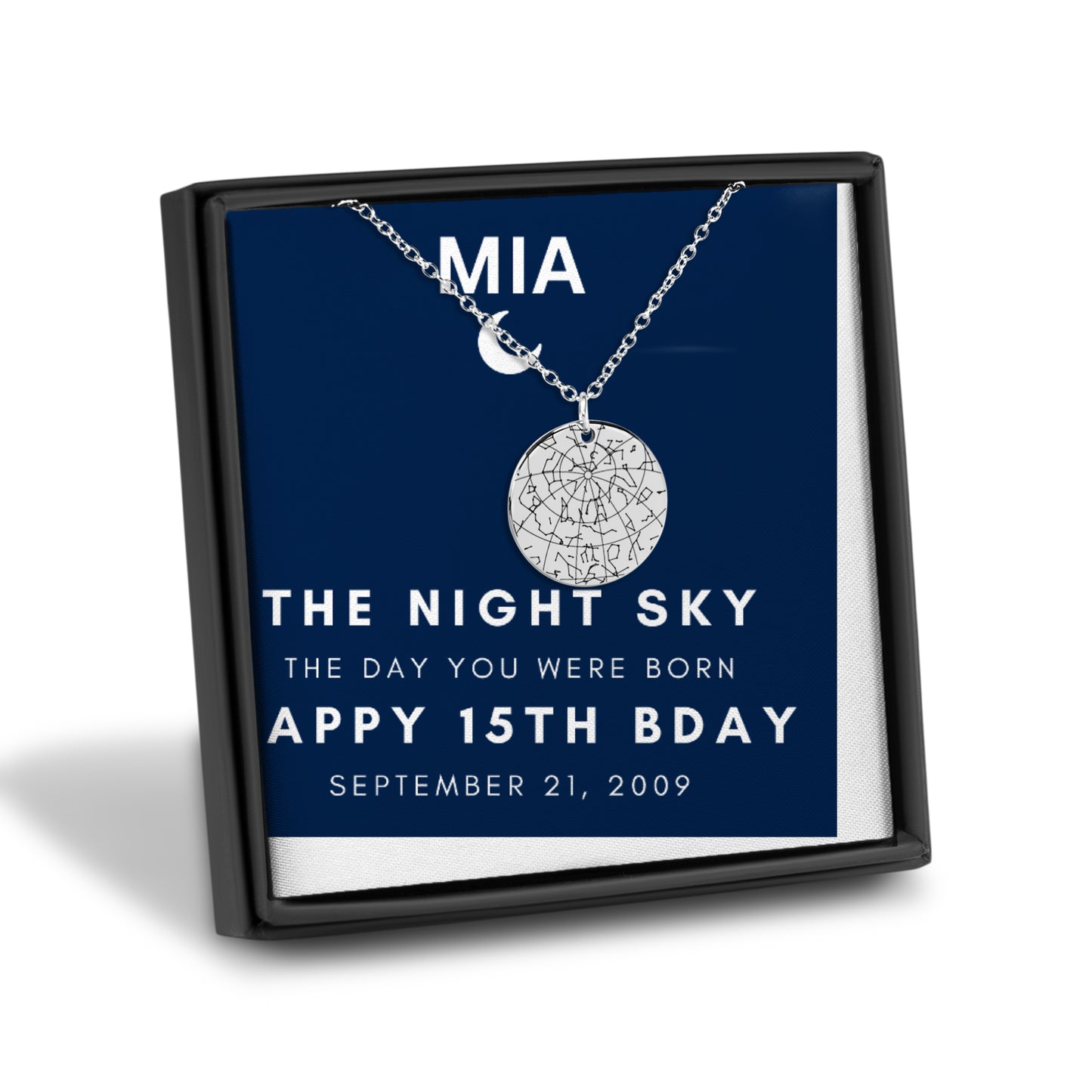 Custom Star Map Necklace, Gift For Her