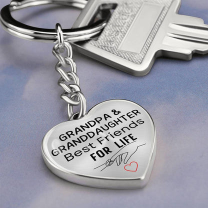 Grandpa & Granddaughter Best Friends for Life Keychain