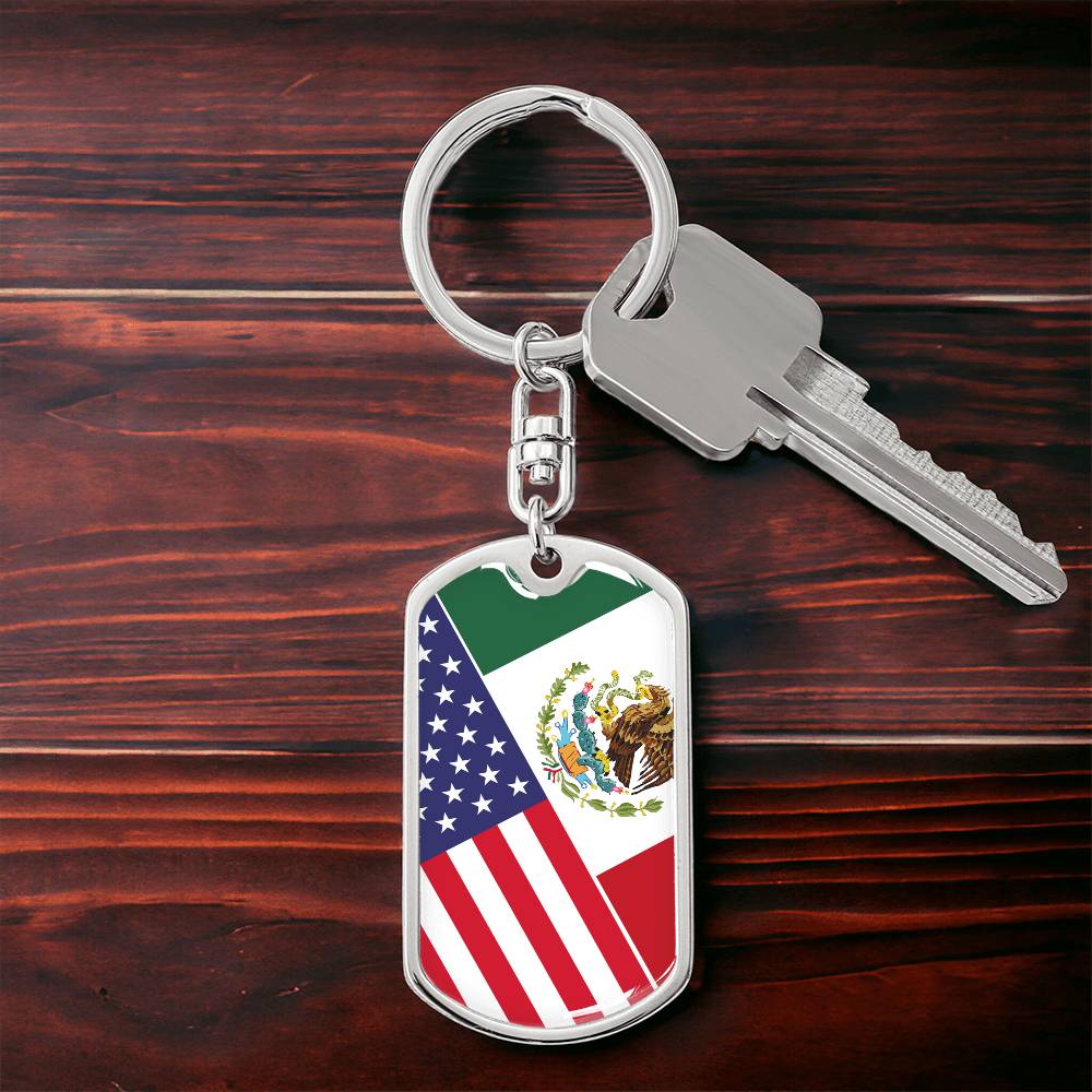 2 Flag Keychain Custom