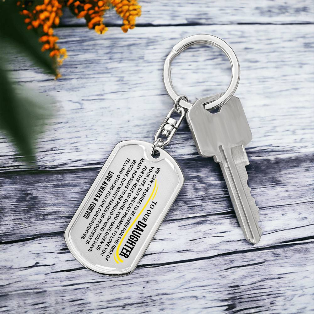 To Our Daughter Keychain, Gift From Parents