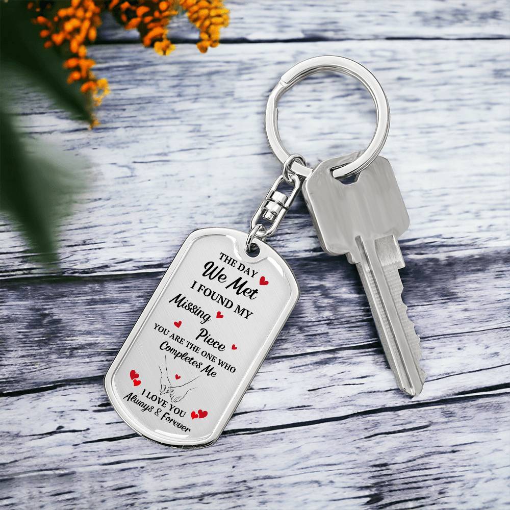 Found My Missing Piece Keychain
