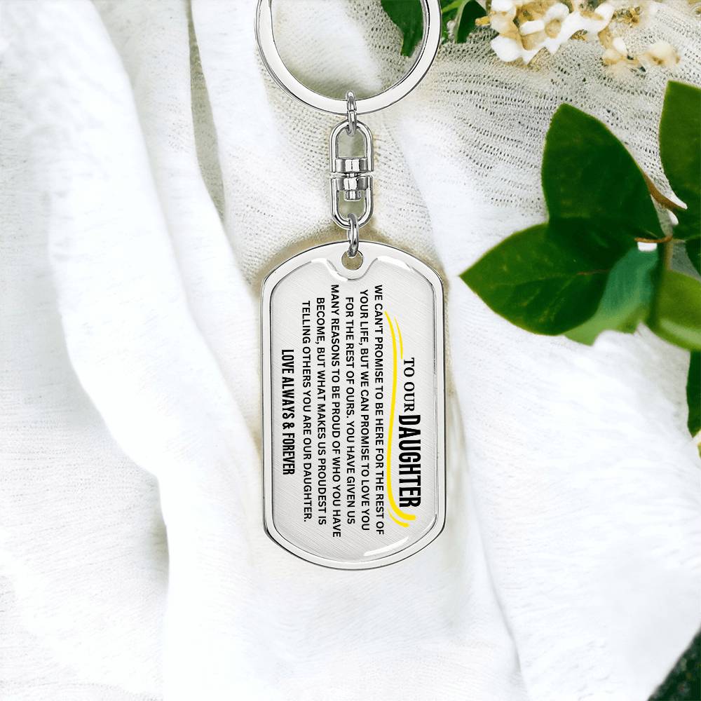 To Our Daughter Keychain, Gift From Parents