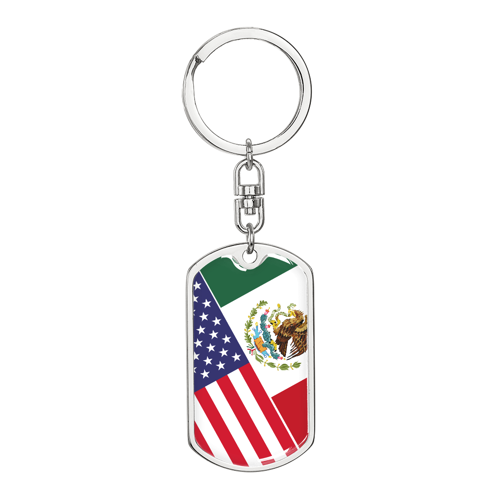 2 Flag Keychain Custom