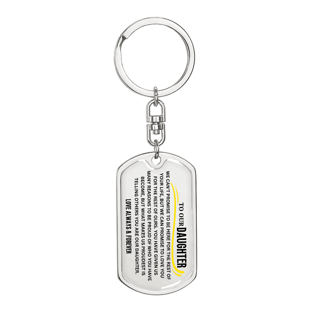To Our Daughter Keychain, Gift From Parents