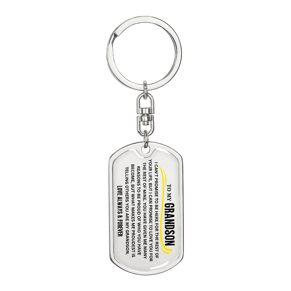 To My Grandson Keychain, Gift From Grandparents 1