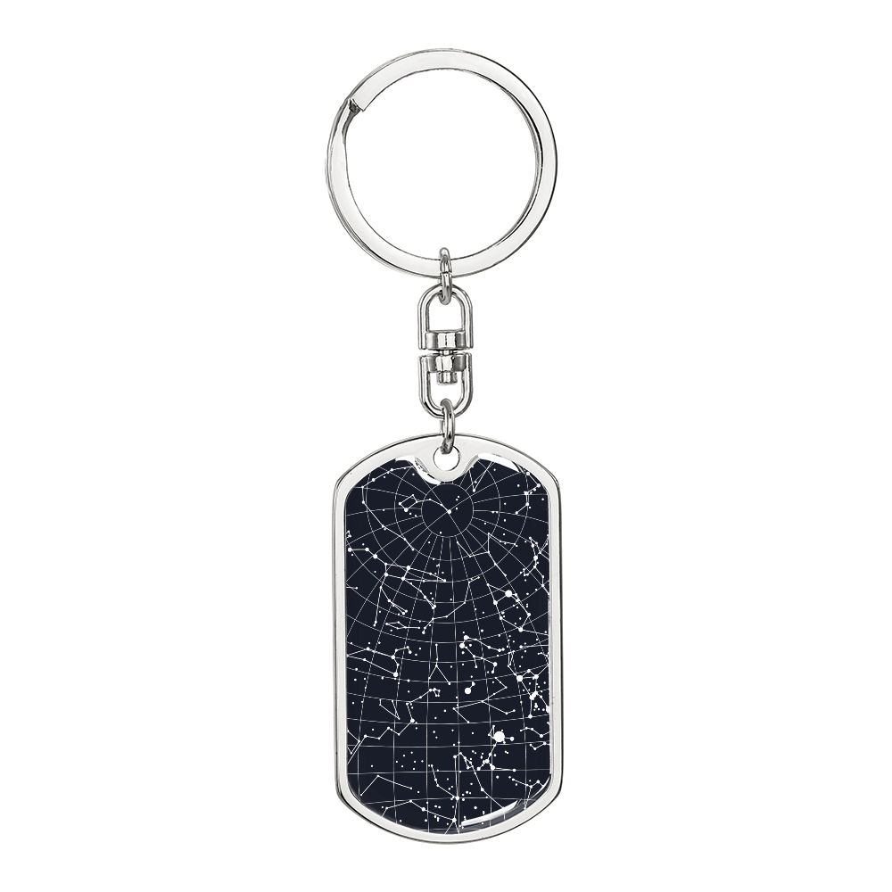 Celestial Night Sky Pendant Keychain Orlando Florida