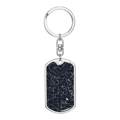 Celestial Night Sky Pendant Keychain Orlando Florida