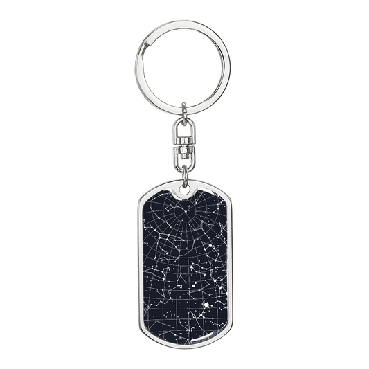 Celestial Night Sky Pendant Keychain Orlando Florida