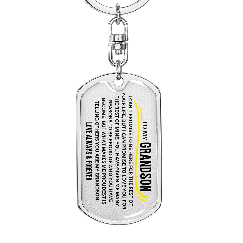 To My Grandson Keychain, Gift From Grandparents 1