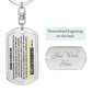 To My Granddaughter Keychain 1