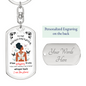 To My Badass Daughter Keychain | I am the Storm | Angel Wings