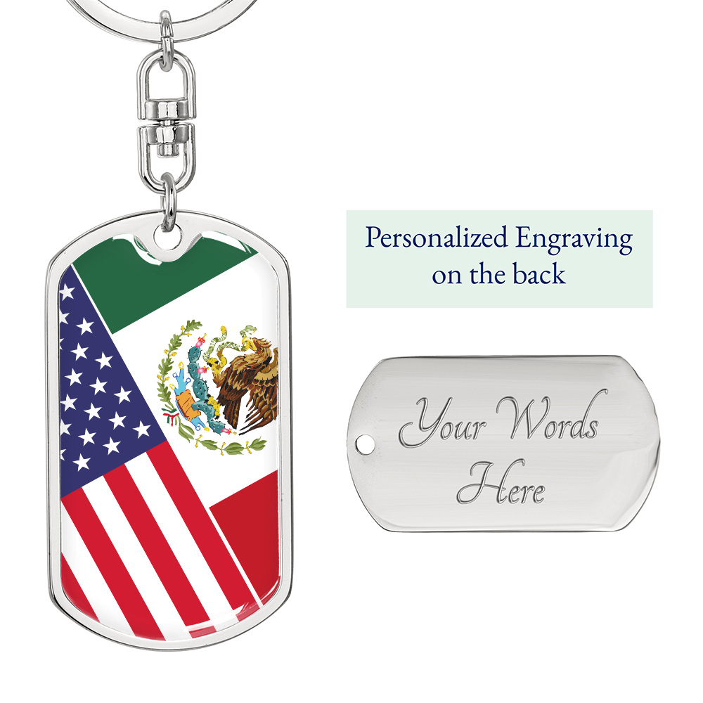 2 Flag Keychain Custom
