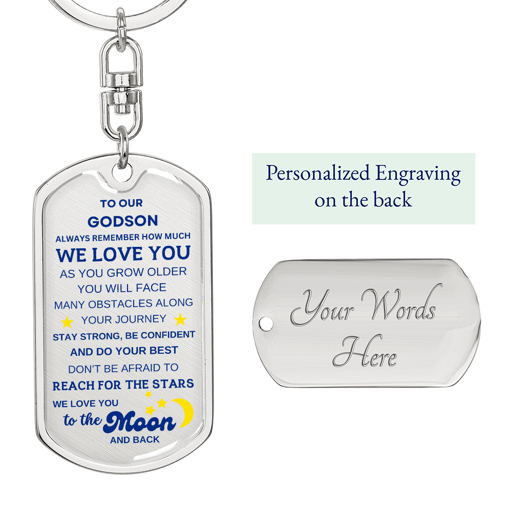 To Our Godson, From Godparents, To The Moon And Back