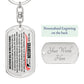 To Our Grandson Class of 2024 Dog Tag Keychain