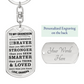 To My Grandson Keychain, Braver, Stronger, Smarter