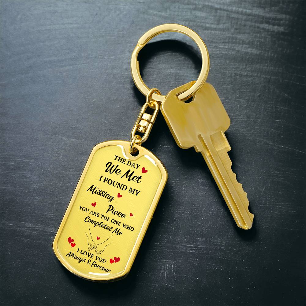 Found My Missing Piece Keychain