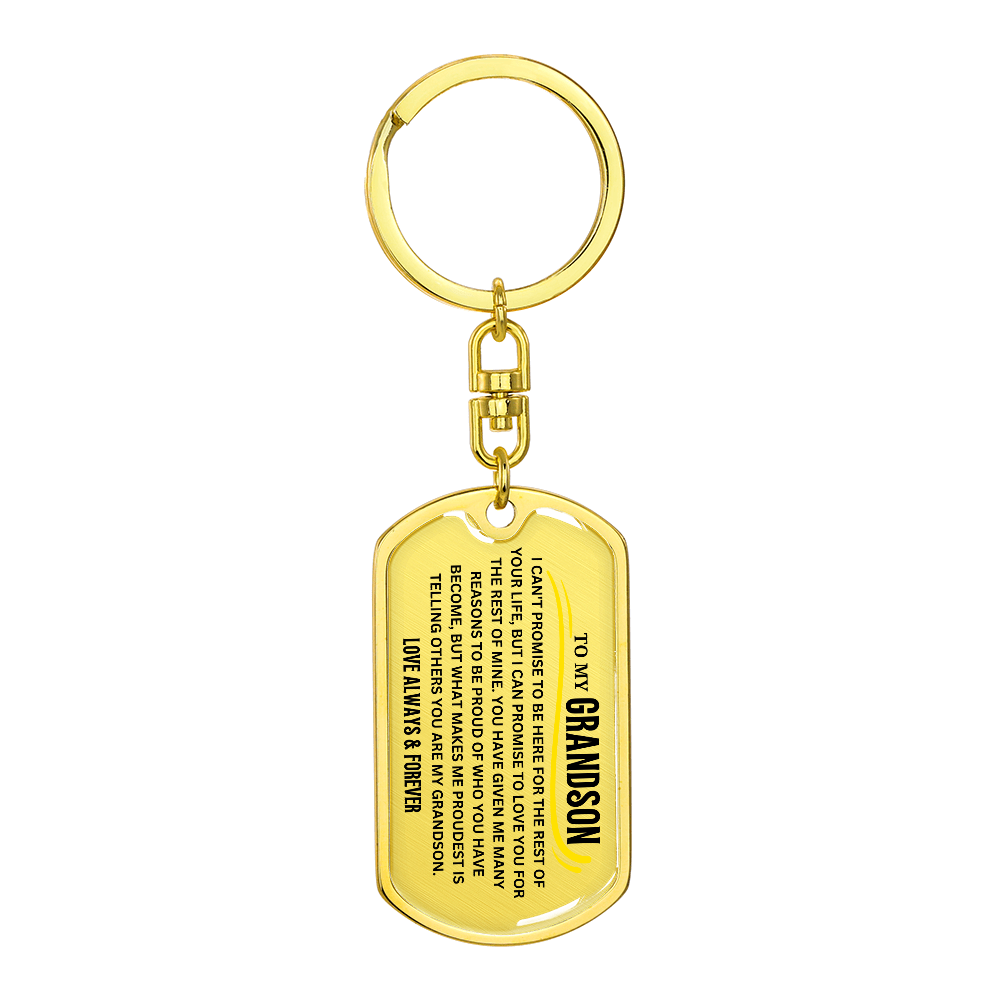 To My Grandson Keychain, Gift From Grandparents 1