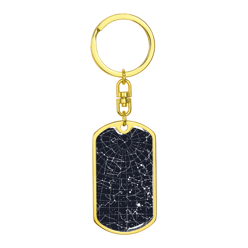 Celestial Night Sky Pendant Keychain Orlando Florida
