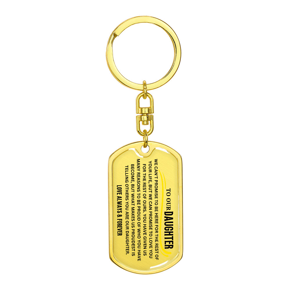 To Our Daughter Keychain, Gift From Parents