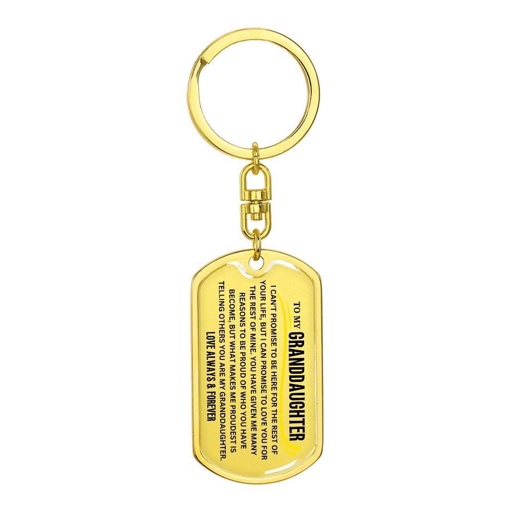 To My Granddaughter Keychain 1