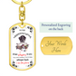 To My Granddaughter Keychain, I Am The Storm