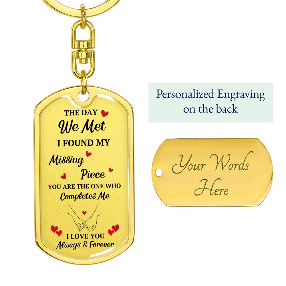 Found My Missing Piece Keychain