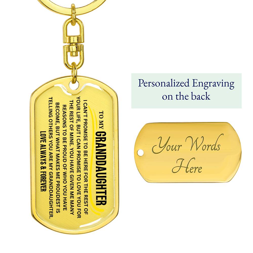 To My Granddaughter Keychain 1