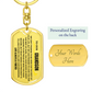 To Our Grandson Keychain – Birthday Gift from Grandma or Grandpa – Engraved Grandson Keepsake – Inspirational Key Ring for Him