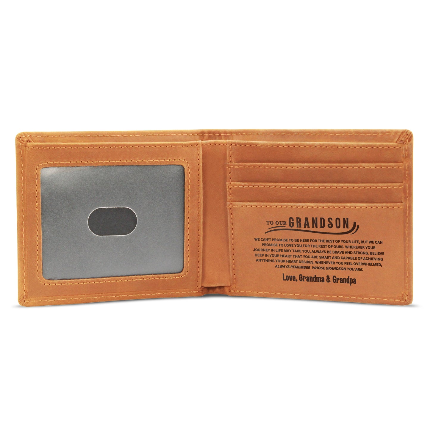 To Our Grandson Leather Wallet