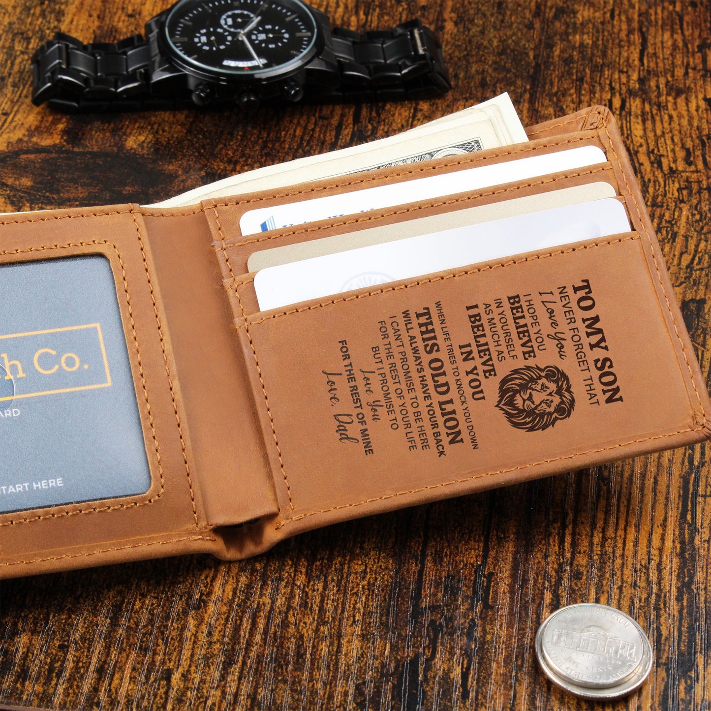 To My Son Lion Wallet 08182026