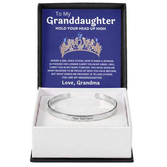 To My Granddaughter Cuff Bracelet