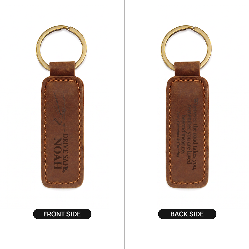 Grandson Leather Keychain 09262026