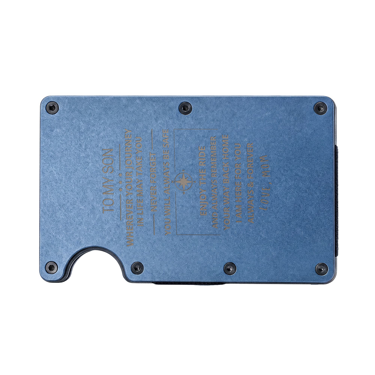 To My Son, Love Mom Metal Wallet