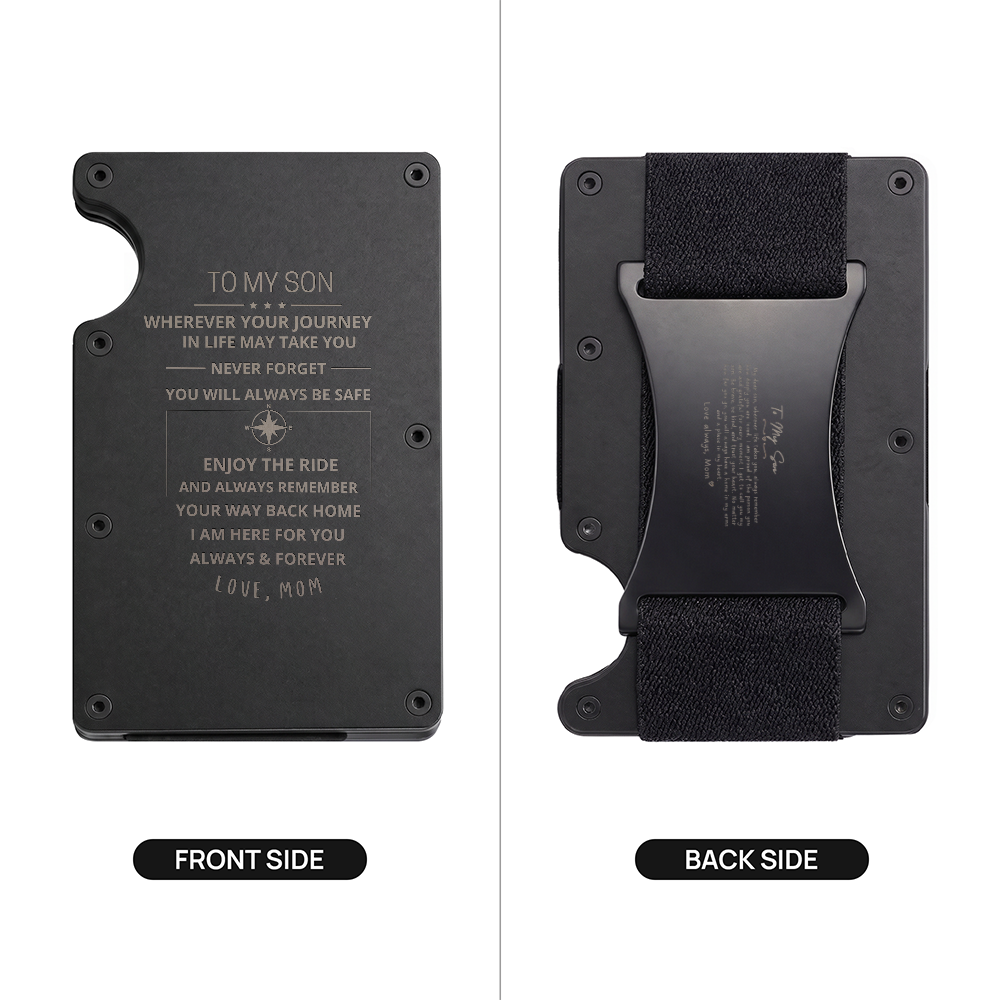To My Son, Love Mom Metal Wallet