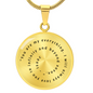 Custom Quote Necklace - Spiral Text
