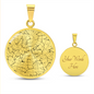 Celestial Night Sky Graphic Pendant Gold