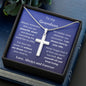 Personalized Gift for Grandson, Gift from Grandmother, Gift from Grandfather, Cross for Grandson, Birthday Gift, Custom Message