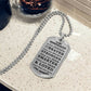 To My Granddaughter Braver Stronger Smarter Dog Tag Necklace