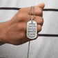 To My Granddaughter Braver Stronger Smarter Dog Tag Necklace