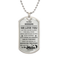 To Our Godson Dog Tag Necklace To the Moon and Back