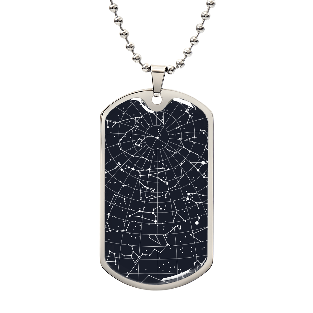 Celestial Night Sky 09222025 Dog Tag