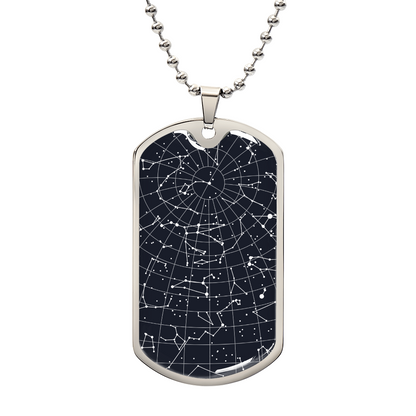 Celestial Night Sky 09222025 Dog Tag