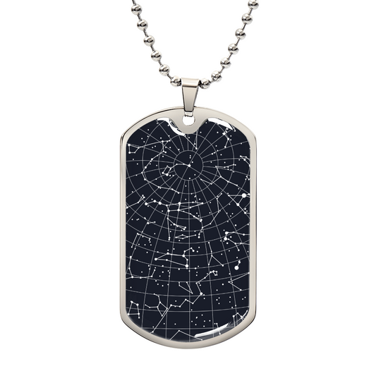Celestial Night Sky 09222025 Dog Tag