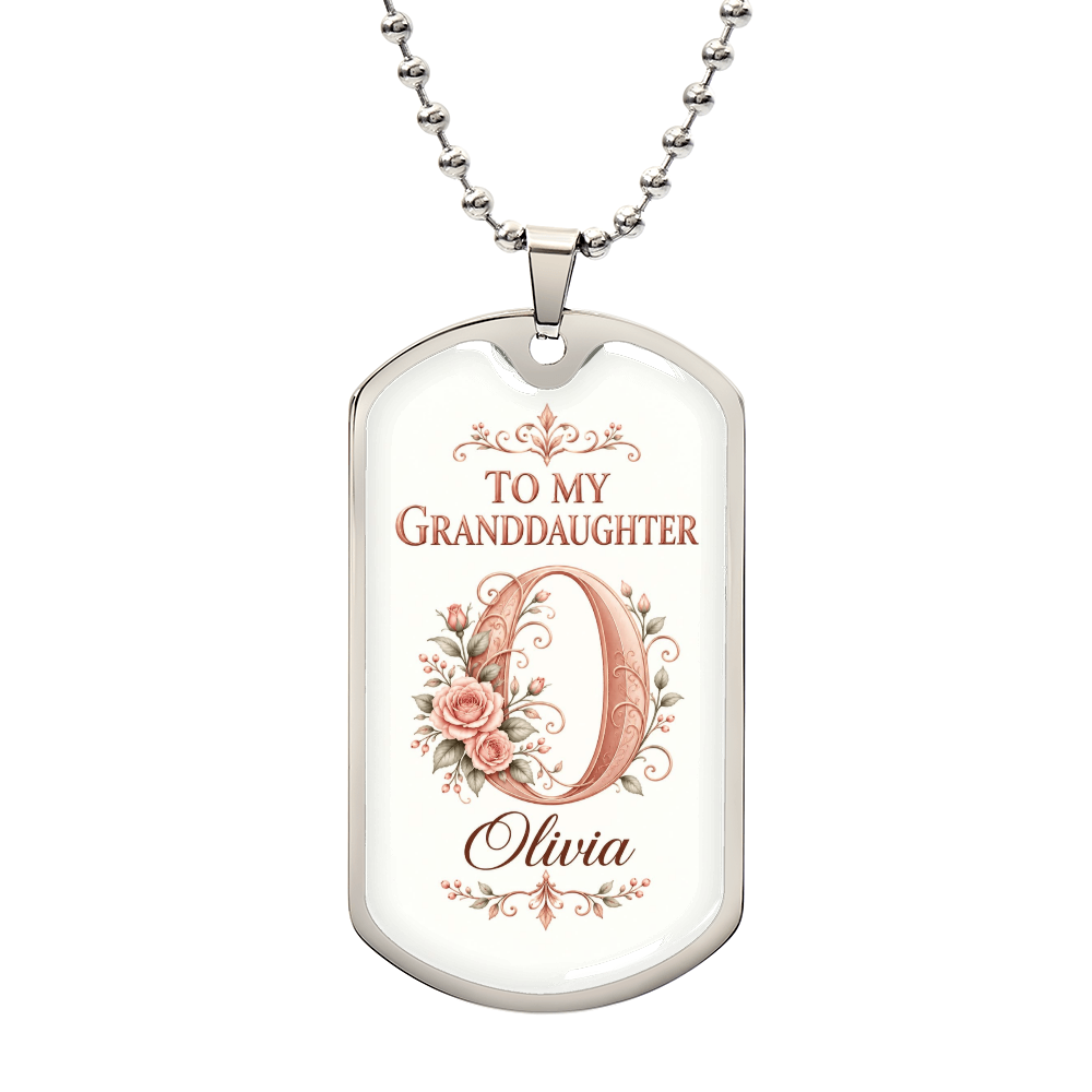 Granddaughter Dog Tag Necklace