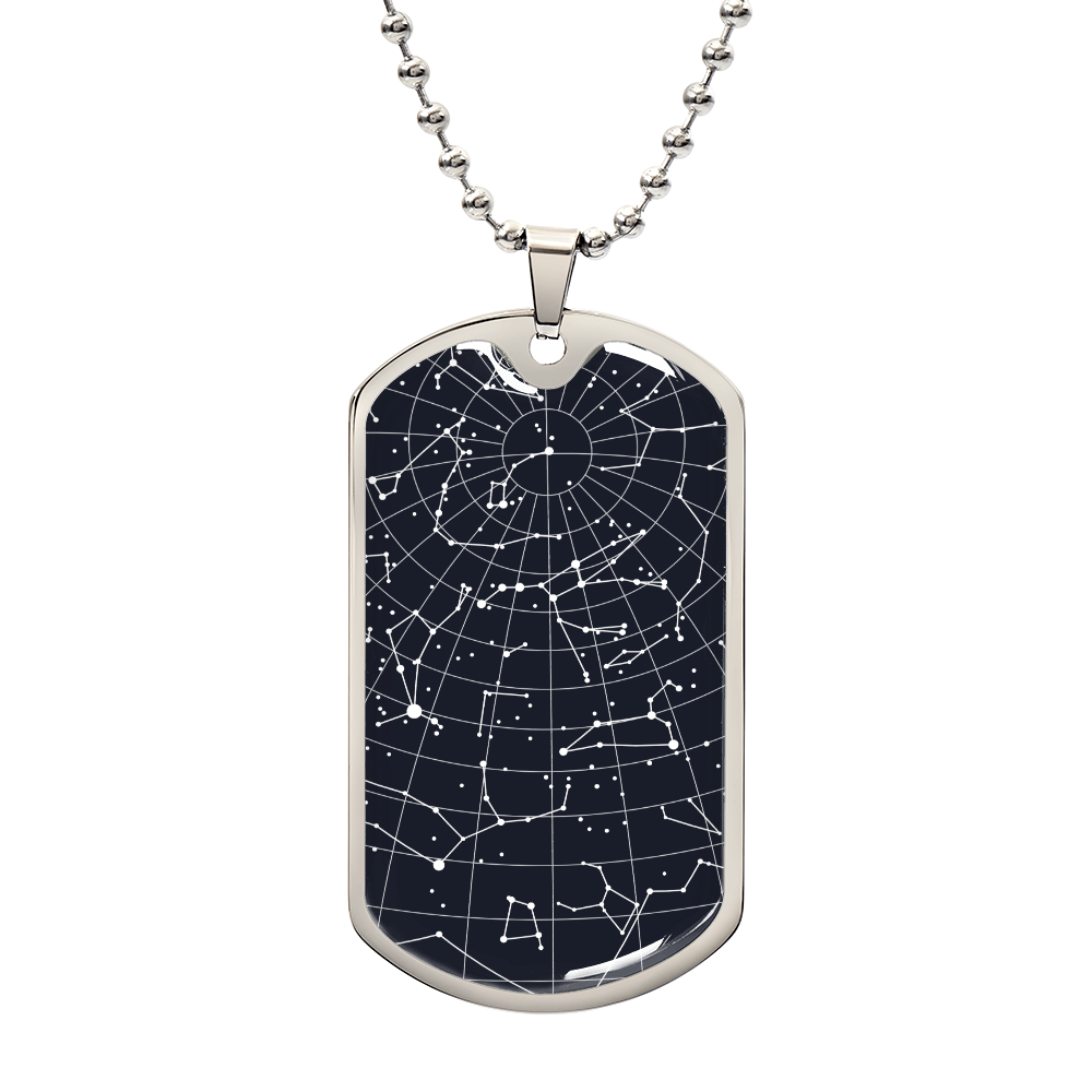 Celestial Night Sky Dog Tag Pendant 11212025
