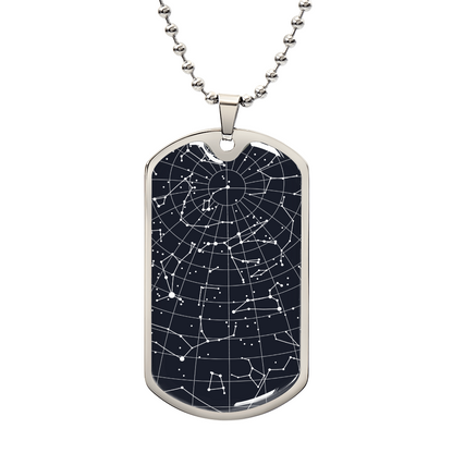Celestial Night Sky Dog Tag Pendant 11212025
