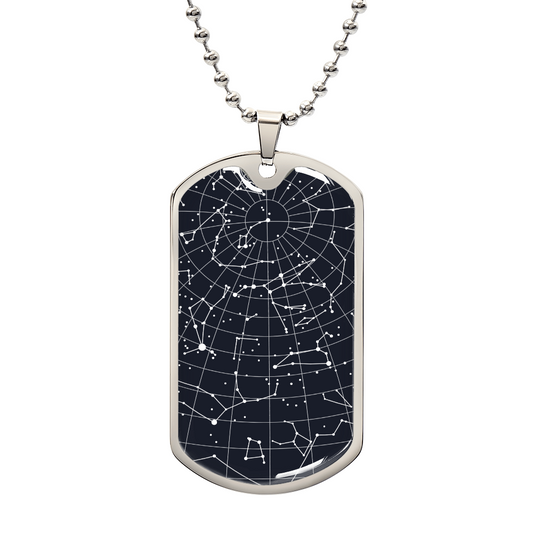 Celestial Night Sky Dog Tag Pendant 11212025