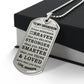 To My Grandson Braver Stronger Smarter Dog Tag