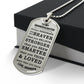 To My Granddaughter Braver Stronger Smarter Dog Tag Necklace