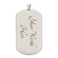 To My Grandson Dog Tag Necklace